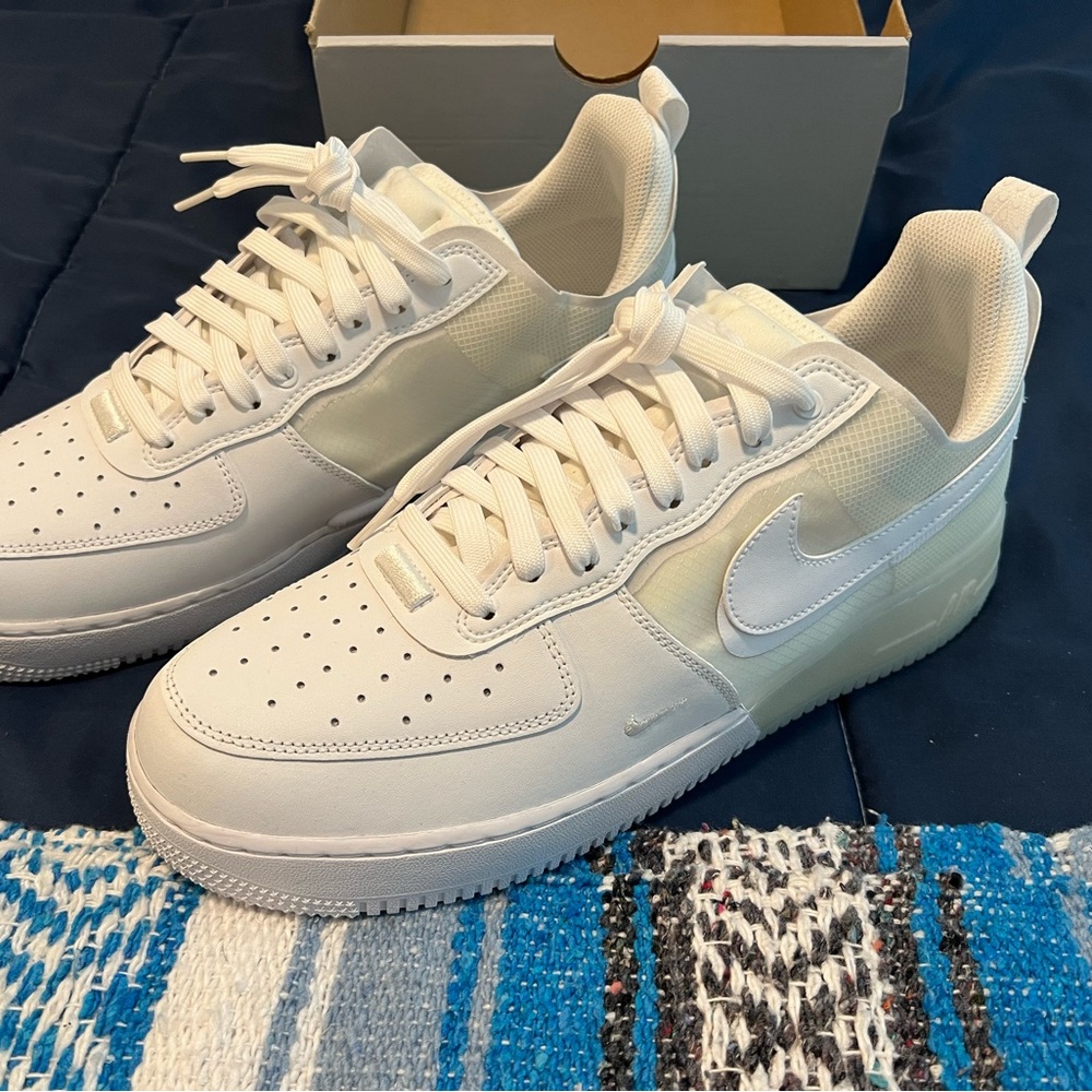 Nike Air Force 1 React Photon Dust Grey White Size 12